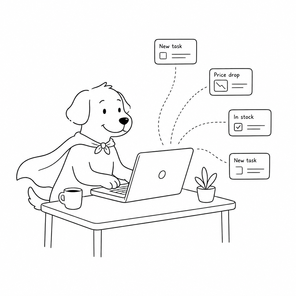 Sitekick watching your pages and turning changes into action items